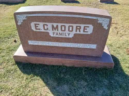 Upright granite headstone — after restoration
